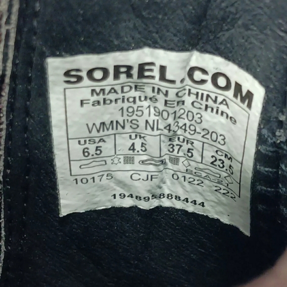 NEW Sorel Brex Women's Cinder/Sea Sprite Brex Heel Waterproof Boots Size 6.5 - Picture 6 of 6